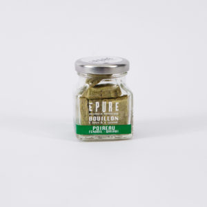 Petit pot en verre poireau